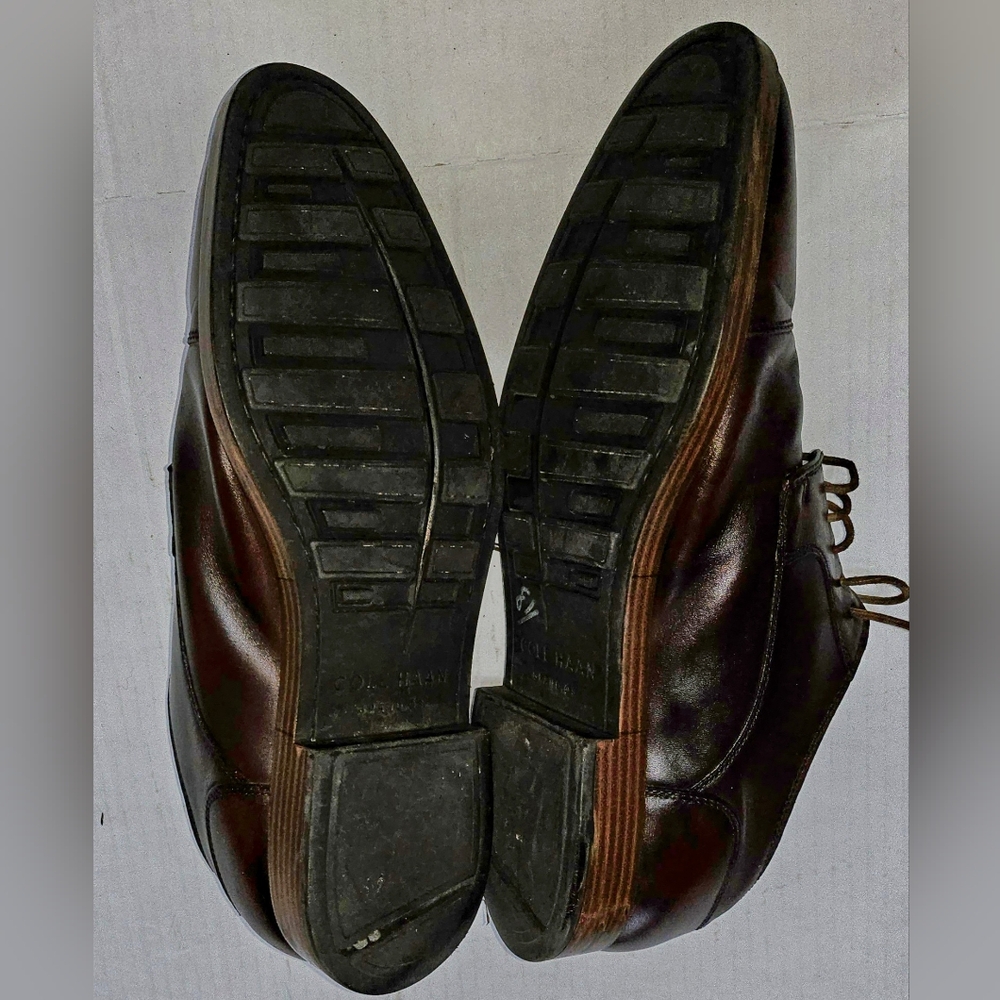 Cole Haan Cassady Cap Toe Oxford Dress Shoes Brown Leather Mens 9M Rand OS - Picture 7 of 11